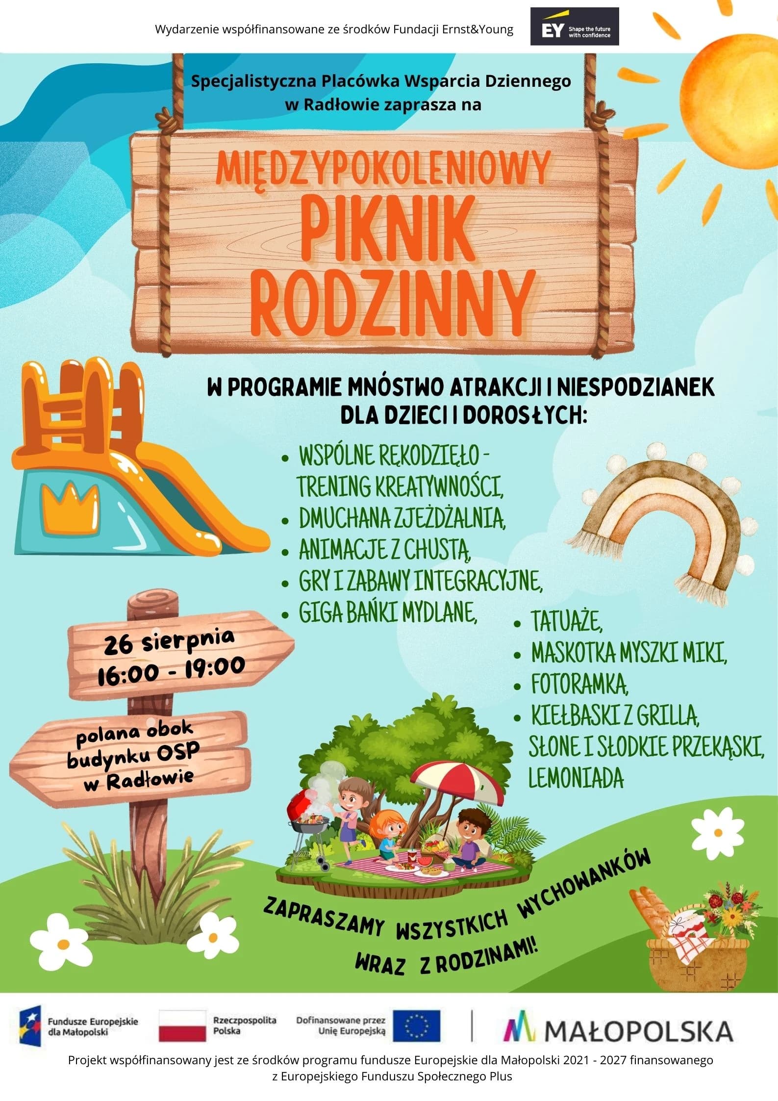 Plakat "Międzypokoleniowy piknik rodzinny"