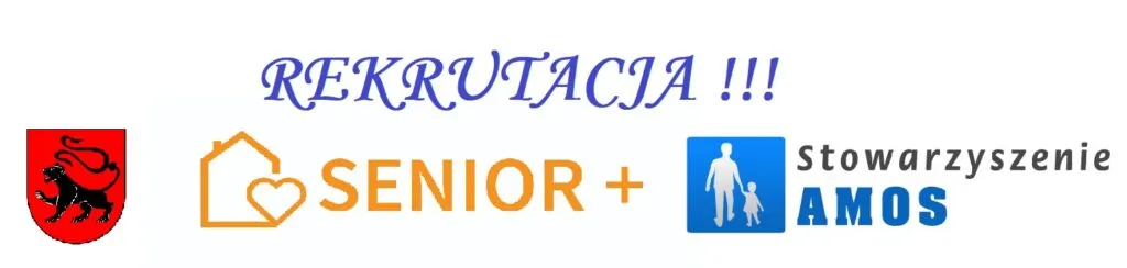 Logo Gminy Radłów, Senio+ oraz AMOS